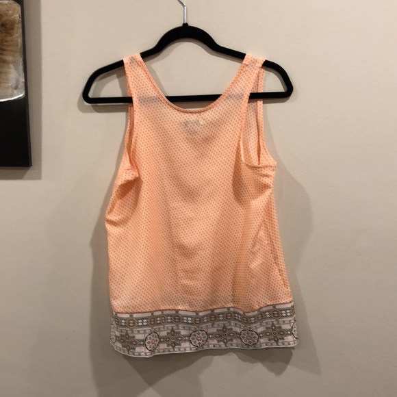Orange Print Tank With Interesting Hem Detail - Picture 2 of 4